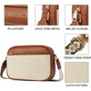 image:imageBOSTANTEN Quilted Crossbody Bags for Women Vegan Leather Purses Shoulder Handbags with Wide StrapPatternbrown