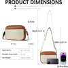 image:imageBOSTANTEN Quilted Crossbody Bags for Women Vegan Leather Purses Shoulder Handbags with Wide StrapPatternbrown