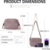 image:imageBOSTANTEN Quilted Crossbody Bags for Women Vegan Leather Purses Shoulder Handbags with Wide StrapPurple