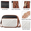 image:imageBOSTANTEN Quilted Crossbody Bags for Women Vegan Leather Purses Shoulder Handbags with Wide StrapQbeige With Black With Brown