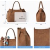 image:imageBOSTANTEN Satchel Bags for Women Vegan Leather Medium Work Satchel Everyday Bag with Removable StrapBrownsuede