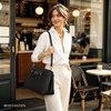 image:imageBOSTANTEN Satchel Bags for Women Vegan Leather Structured Tote Handbag Trendy Top Handle Bag with Removable StrapBlack