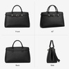 image:imageBOSTANTEN Satchel Bags for Women Vegan Leather Structured Tote Handbag Trendy Top Handle Bag with Removable StrapBlack