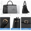 image:imageBOSTANTEN Satchel Bags for Women Vegan Leather Structured Tote Handbag Trendy Top Handle Bag with Removable StrapBlack