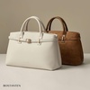 image:imageBOSTANTEN Satchel Bags for Women Vegan Leather Structured Tote Handbag Trendy Top Handle Bag with Removable StrapBrown