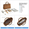 image:imageBOSTANTEN Satchel Bags for Women Vegan Leather Structured Tote Handbag Trendy Top Handle Bag with Removable StrapBrown