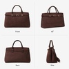 image:imageBOSTANTEN Satchel Bags for Women Vegan Leather Structured Tote Handbag Trendy Top Handle Bag with Removable StrapCoffee