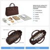 image:imageBOSTANTEN Satchel Bags for Women Vegan Leather Structured Tote Handbag Trendy Top Handle Bag with Removable StrapCoffee
