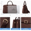 image:imageBOSTANTEN Satchel Bags for Women Vegan Leather Structured Tote Handbag Trendy Top Handle Bag with Removable StrapCoffee