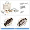 image:imageBOSTANTEN Satchel Bags for Women Vegan Leather Structured Tote Handbag Trendy Top Handle Bag with Removable StrapWhite