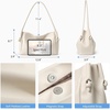 image:imageBOSTANTEN Shoulder Bag for Women Pebbled Vegan Leather Purses Soft Hobo Handbag Supple Bag for Travel WorkBeige