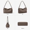 image:imageBOSTANTEN Shoulder Bag for Women Pebbled Vegan Leather Purses Soft Hobo Handbag Supple Bag for Travel WorkTaupe
