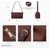 image:imageBOSTANTEN Shoulder Bag for Women Suede Leather Handbags Crossbody Purse Vintage Barrel Bag with 2 Adjustable StrapCoffee