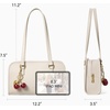 image:imageBOSTANTEN Shoulder Bag for Women Vegan Leather Purse with Cherry Charm Medium Handbag with Zipper for Daily UseBeige