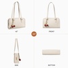 image:imageBOSTANTEN Shoulder Bag for Women Vegan Leather Purse with Cherry Charm Medium Handbag with Zipper for Daily UseBeige