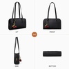 image:imageBOSTANTEN Shoulder Bag for Women Vegan Leather Purse with Cherry Charm Medium Handbag with Zipper for Daily UseBlack