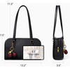 image:imageBOSTANTEN Shoulder Bag for Women Vegan Leather Purse with Cherry Charm Medium Handbag with Zipper for Daily UseBlack