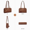 image:imageBOSTANTEN Shoulder Bag for Women Vegan Leather Purse with Cherry Charm Medium Handbag with Zipper for Daily UseCoffee