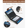image:imageBOSTANTEN Slim Wallet for Women Small RFID Blocking Credit Card Holder Leather Bifold Wallets with Zipper Coin Pocket Beige0Black Brown