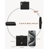 image:imageBOSTANTEN Slim Wallet for Women Small RFID Blocking Credit Card Holder Leather Bifold Wallets with Zipper Coin Pocket BeigeBlack