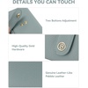 image:imageBOSTANTEN Slim Wallet for Women Small RFID Blocking Credit Card Holder Leather Bifold Wallets with Zipper Coin Pocket BeigeBlue