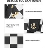 image:imageBOSTANTEN Slim Wallet for Women Small RFID Blocking Credit Card Holder Leather Bifold Wallets with Zipper Coin Pocket BeigeCheckeredBlack and White