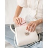 image:imageBOSTANTEN Slim Wallet for Women Small RFID Blocking Credit Card Holder Leather Bifold Wallets with Zipper Coin Pocket BeigeCherry Print