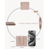 image:imageBOSTANTEN Slim Wallet for Women Small RFID Blocking Credit Card Holder Leather Bifold Wallets with Zipper Coin Pocket BeigePink