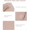 image:imageBOSTANTEN Slim Wallet for Women Small RFID Blocking Credit Card Holder Leather Bifold Wallets with Zipper Coin Pocket BeigePink