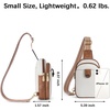 image:imageBOSTANTEN Sling Bag Crossbody Bags for Women Trendy Crossbody Purse Leather Chest BagAbeige