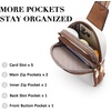 image:imageBOSTANTEN Sling Bag Crossbody Bags for Women Trendy Crossbody Purse Leather Chest BagAbeige