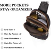 image:imageBOSTANTEN Sling Bag Crossbody Bags for Women Trendy Crossbody Purse Leather Chest BagAblack  Brown