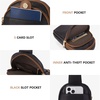 image:imageBOSTANTEN Sling Bag Crossbody Bags for Women Trendy Crossbody Purse Leather Chest BagAblack  Brown