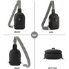 image:imageBOSTANTEN Sling Bag Crossbody Bags for Women Trendy Crossbody Purse Leather Chest BagAblack
