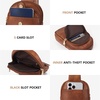 image:imageBOSTANTEN Sling Bag Crossbody Bags for Women Trendy Crossbody Purse Leather Chest BagAbrown