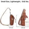 image:imageBOSTANTEN Sling Bag Crossbody Bags for Women Trendy Crossbody Purse Leather Chest BagAbrown