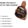 image:imageBOSTANTEN Sling Bag Crossbody Bags for Women Trendy Crossbody Purse Leather Chest BagAbrown