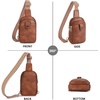 image:imageBOSTANTEN Sling Bag Crossbody Bags for Women Trendy Crossbody Purse Leather Chest BagAbrown