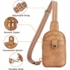 image:imageBOSTANTEN Sling Bag Crossbody Bags for Women Trendy Crossbody Purse Leather Chest BagAcamel Brown
