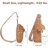 image:imageBOSTANTEN Sling Bag Crossbody Bags for Women Trendy Crossbody Purse Leather Chest BagAcamel Brown