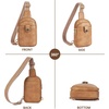 image:imageBOSTANTEN Sling Bag Crossbody Bags for Women Trendy Crossbody Purse Leather Chest BagAcamel Brown