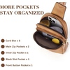 image:imageBOSTANTEN Sling Bag Crossbody Bags for Women Trendy Crossbody Purse Leather Chest BagAcamel Brown