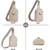 image:imageBOSTANTEN Sling Bag Crossbody Bags for Women Trendy Crossbody Purse Leather Chest BagAcloud Grey