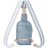 image:imageBOSTANTEN Sling Bag Crossbody Bags for Women Trendy Crossbody Purse Leather Chest BagAdenim Blue