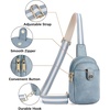 image:imageBOSTANTEN Sling Bag Crossbody Bags for Women Trendy Crossbody Purse Leather Chest BagAdenim Blue