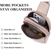 image:imageBOSTANTEN Sling Bag Crossbody Bags for Women Trendy Crossbody Purse Leather Chest BagApink