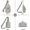 image:imageBOSTANTEN Sling Bag Crossbody Bags for Women Trendy Crossbody Purse Leather Chest BagAtwilight Grey