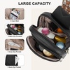 image:imageBOSTANTEN Sling Bag Quilted Crossbody Bags for Women Cross Body Purse Leather Fanny Pack with Adjustable Guitar StrapAblack