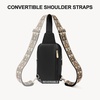 image:imageBOSTANTEN Sling Bag Quilted Crossbody Bags for Women Cross Body Purse Leather Fanny Pack with Adjustable Guitar StrapAblack