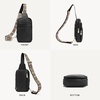 image:imageBOSTANTEN Sling Bag Quilted Crossbody Bags for Women Cross Body Purse Leather Fanny Pack with Adjustable Guitar StrapAblack
